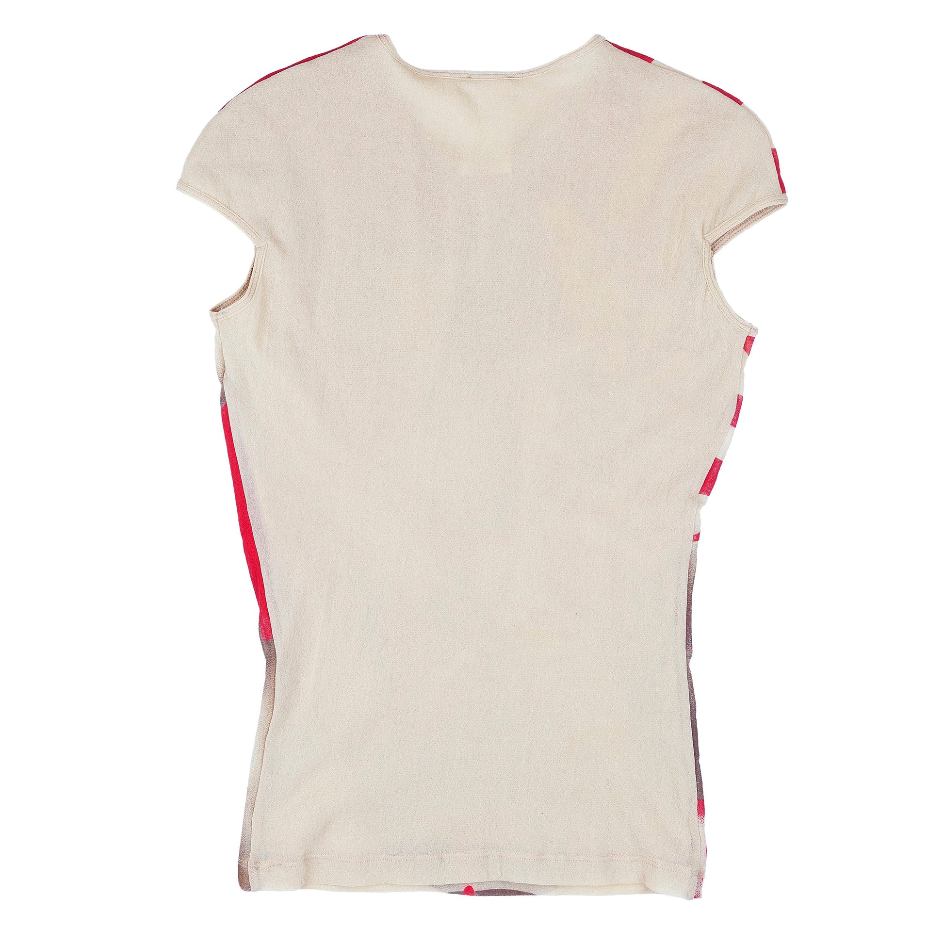 Plein Sud “My White T” Woman Printed Mesh Top