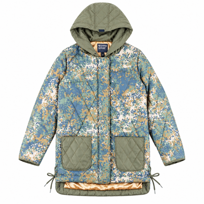 55DSL by Diesel Digital Camouflage Quilted Hooded Parka