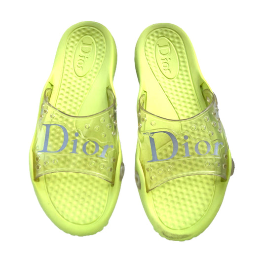 Dior Jelly Yellow Rubber Sandals