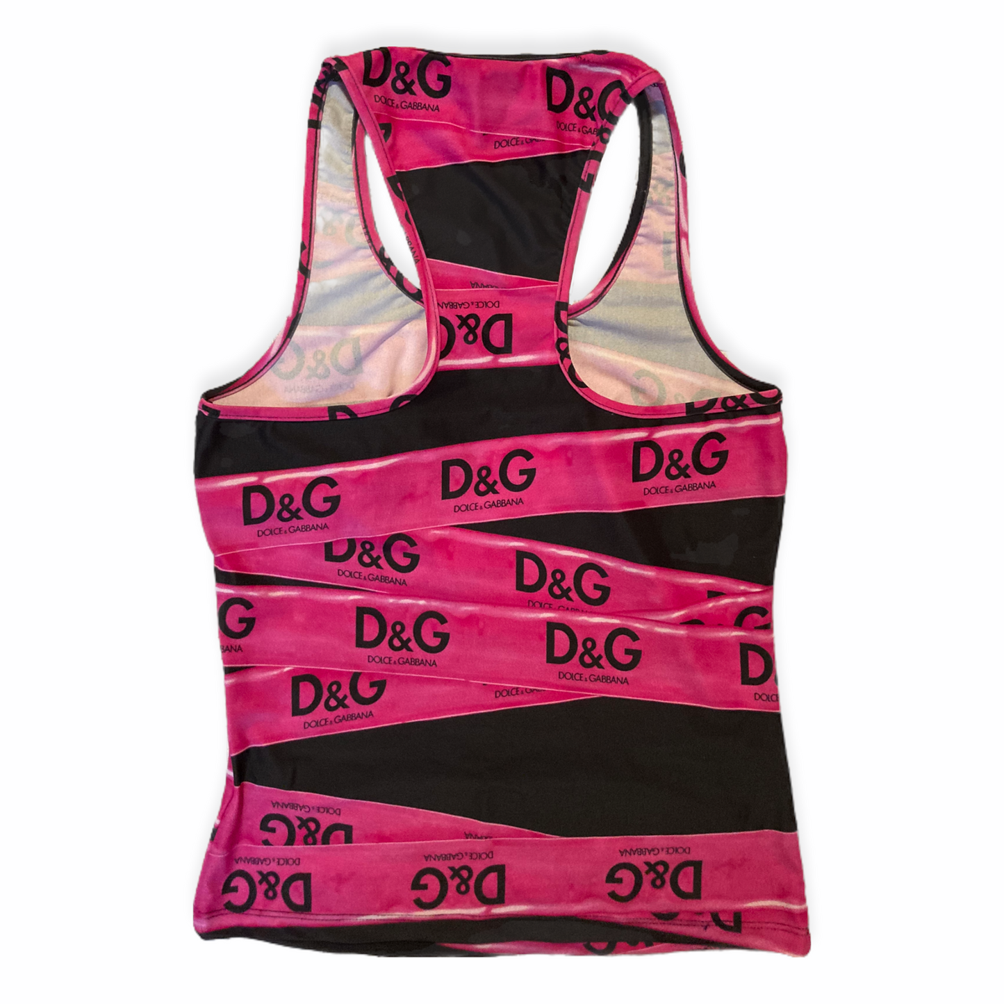 Dolce & Gabbana Bright Pink Tape Tank Top