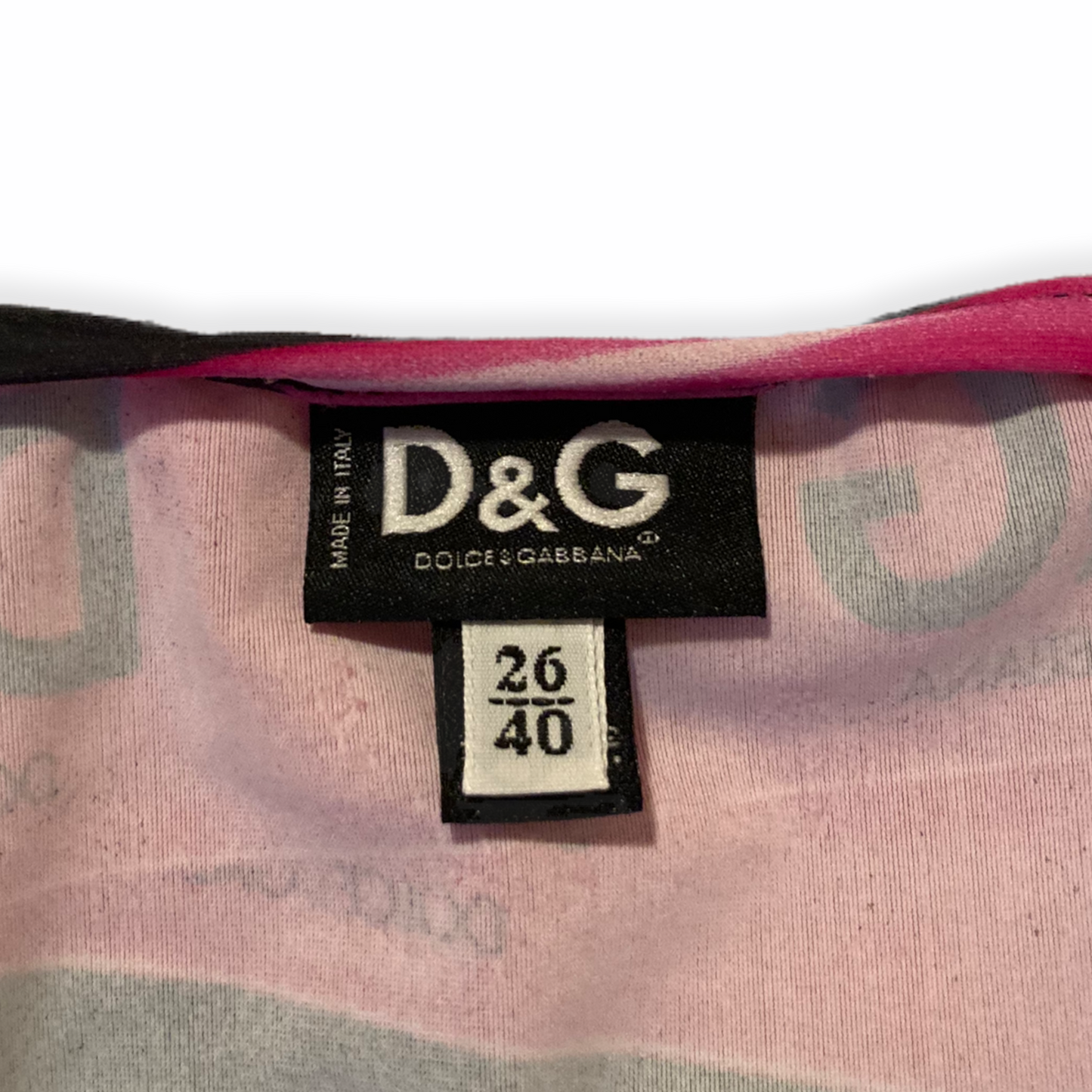 Dolce & Gabbana Bright Pink Tape Tank Top