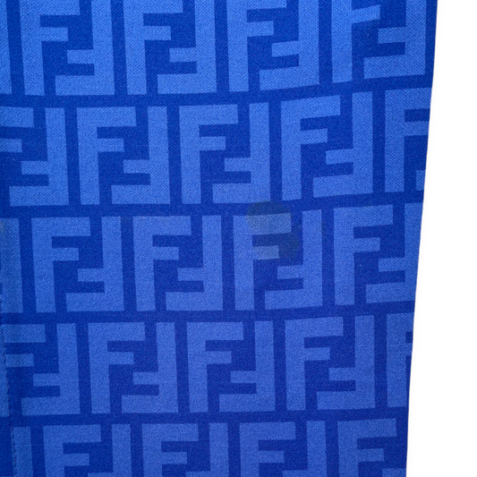 Fendi Zucca Blue High Waisted Pants
