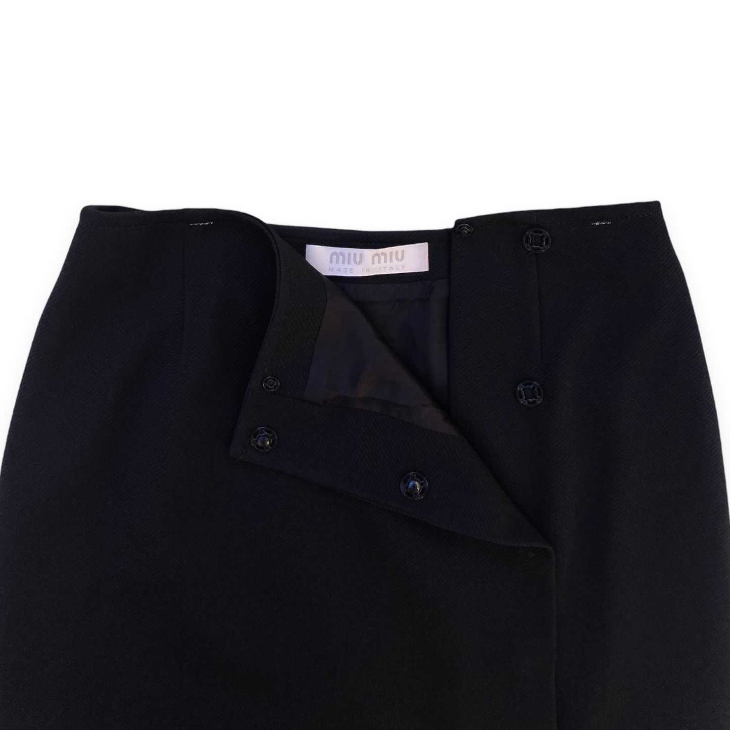 Miu Miu Wrap Black Long Skirt