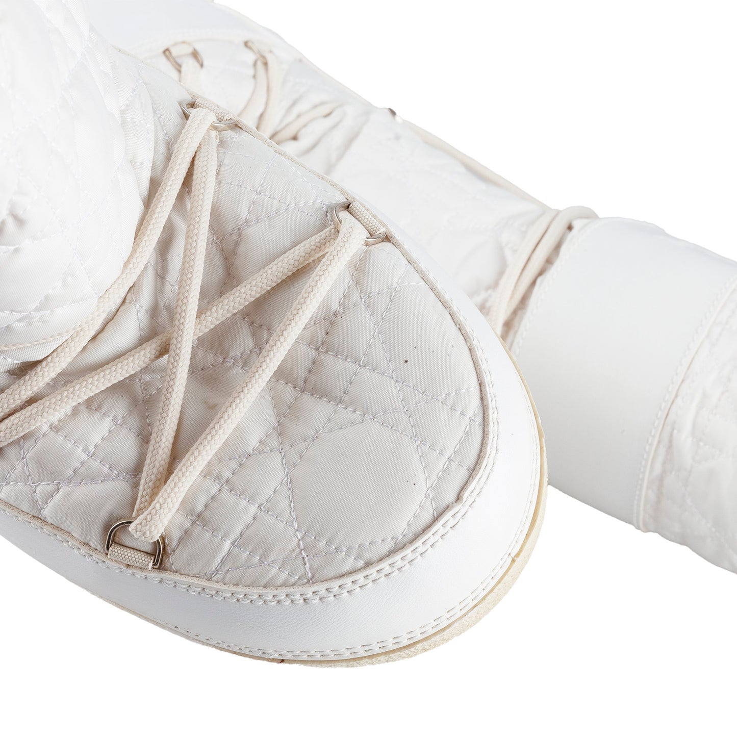 Christina Dior White Padded Snow Boots