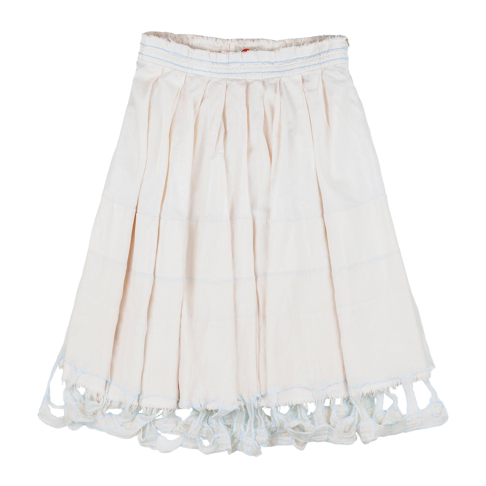Michiko Koshino Beige Distressed Layer Skirt