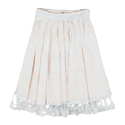 Michiko Koshino Beige Distressed Layer Skirt