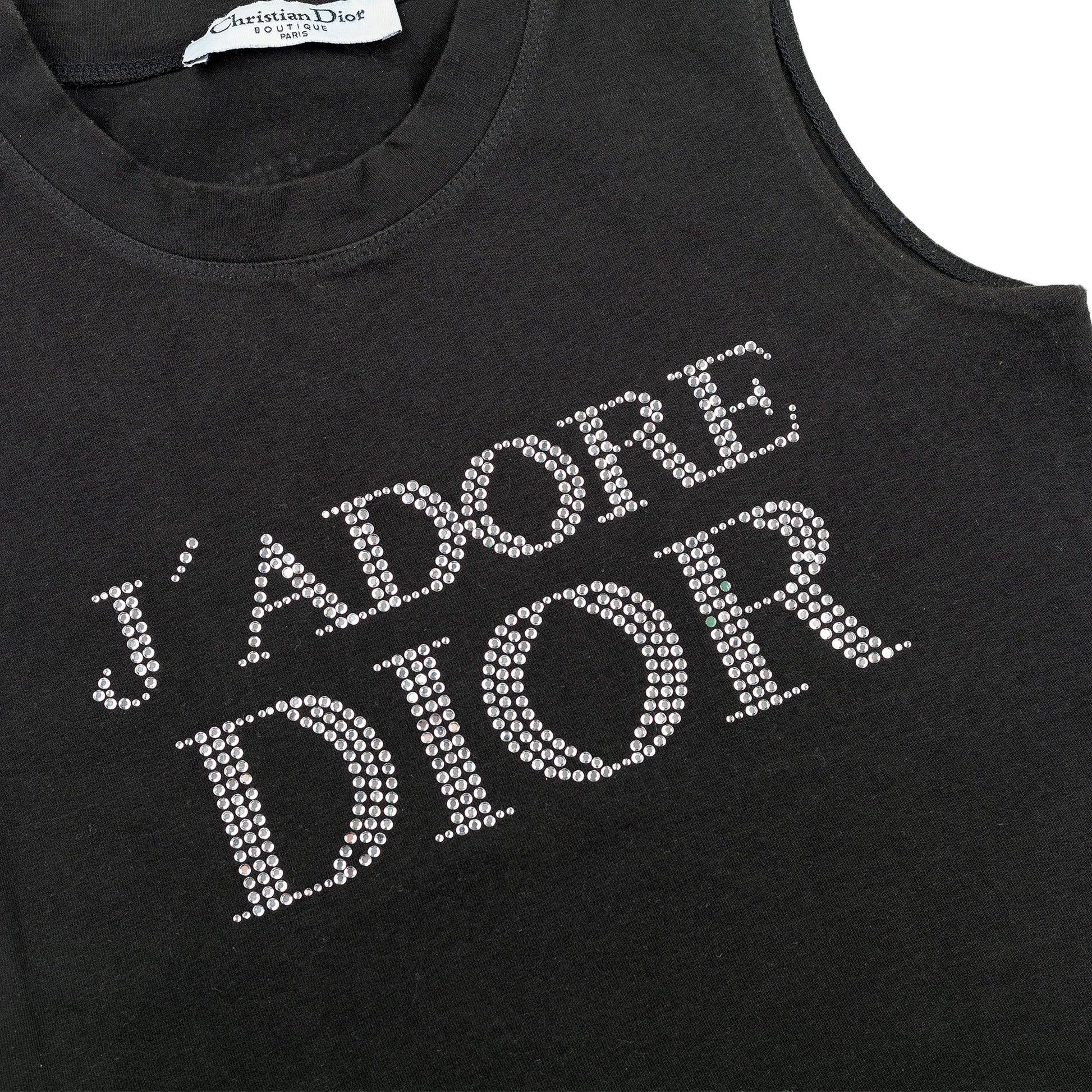 Christian Dior by John Galliano “J’adore Dior” Black Tank Top