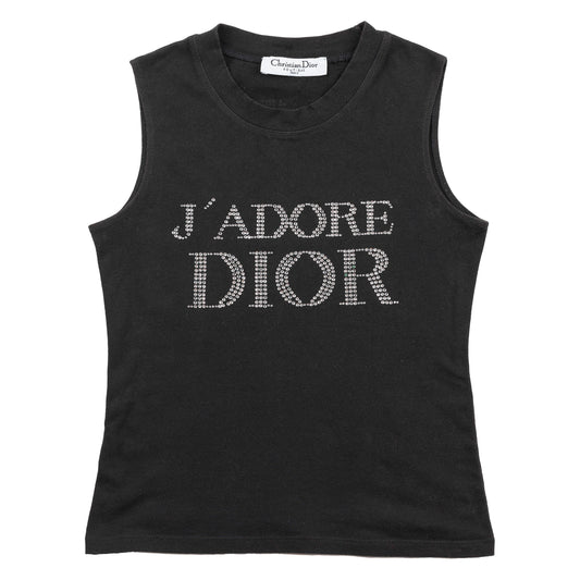 Christian Dior by John Galliano “J’adore Dior” Black Tank Top