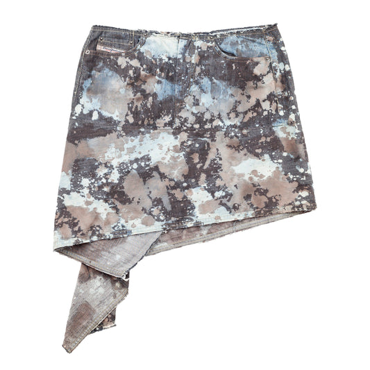 Diesel Tie- Dye Asymetrical Skirt