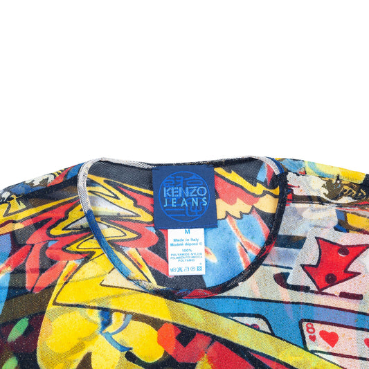 Kenzo Jeans Space Long Sleeve Mesh Top