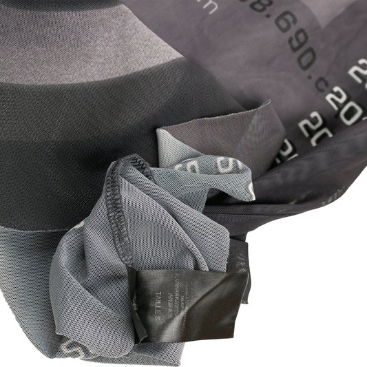 Cop Copine Long Sleeve Grey/Black Mesh Top