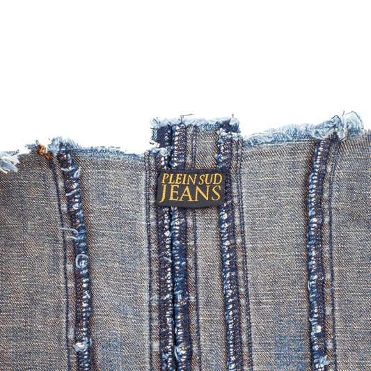 Plein Sud Asymmetric Denim Jacket