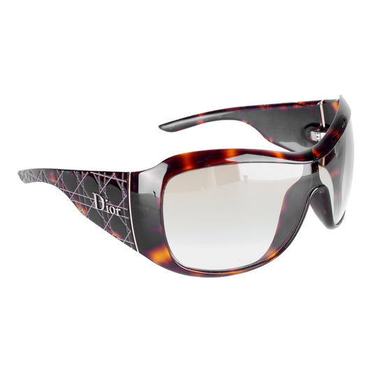 Dior Cannage 1 Brown Tortoise Mask Sunglasses