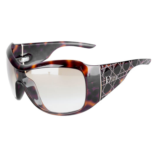Dior Cannage 1 Brown Tortoise Mask Sunglasses