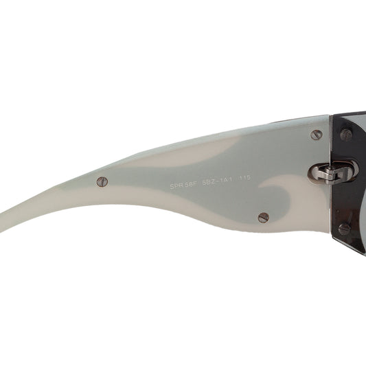 Prada SPR 58F 5BZ-1A1 Silver Wave Sunglasses