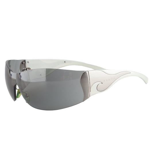 Prada SPR 58F 5BZ-1A1 Silver Wave Sunglasses