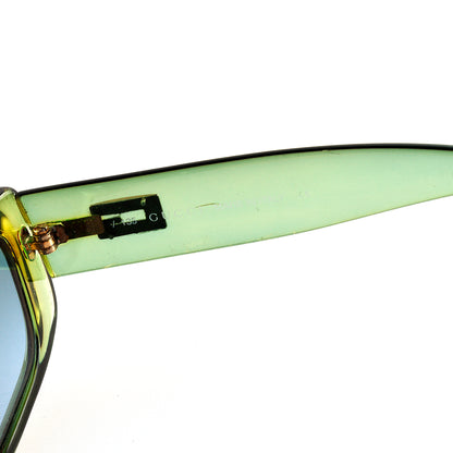 Gucci GG 2409 Green Acetate Rectangle Vintage Sunglasses