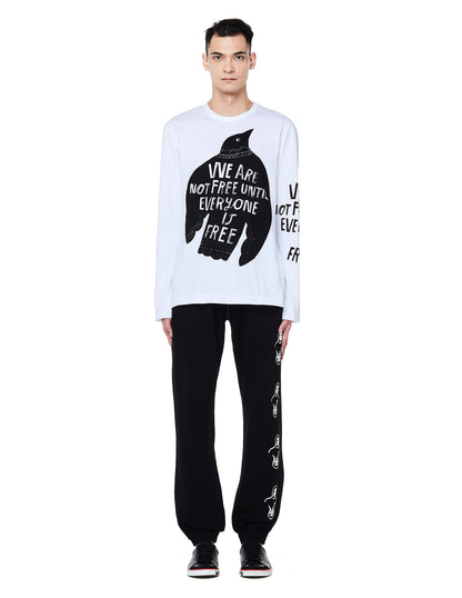 Comme des Garcons Homme Plus 2018 White "We Are Not Free" Shirt  