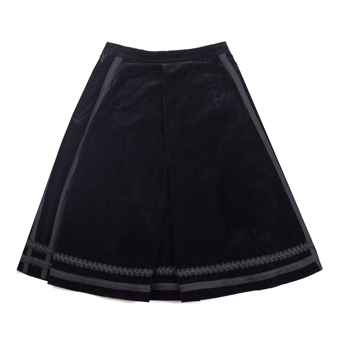 Comme des Garçons 1989 Black Velvet Knee Length Skirt