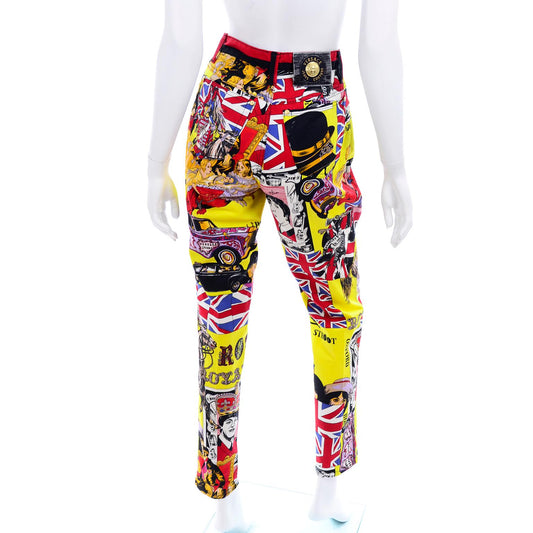 Gianni Versace Jeans Couture Vintage Rock n Roll Royalty Beatles Sex Pistols Pants (M)