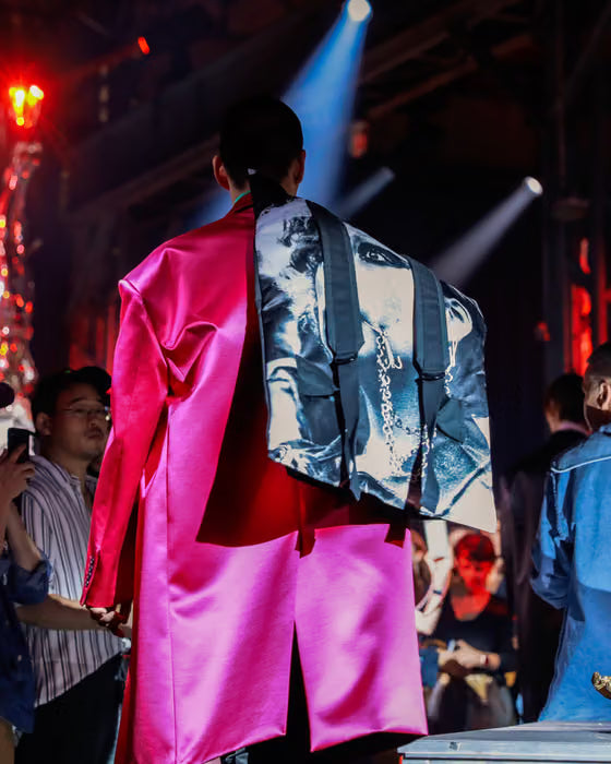 Raf Simons x Eastpak SS2019 Black & Pink RS Poster Backpack