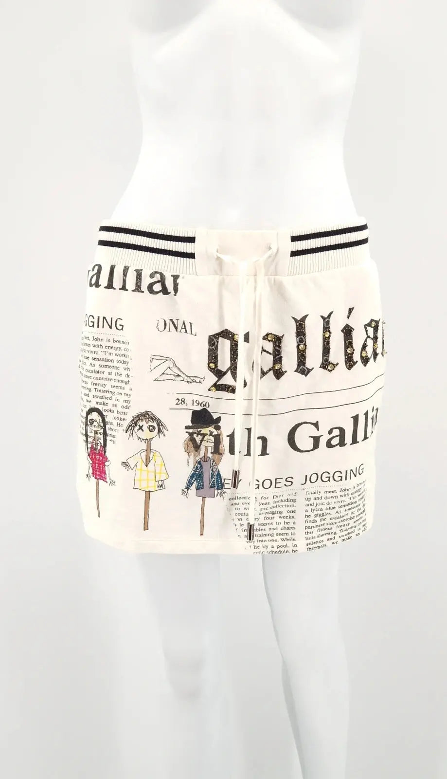 Galliano Newspaper ‘Your Pretty Face Is Going to Sell’ Top & Skirt Set