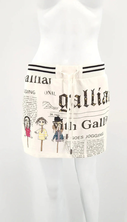 Galliano Newspaper ‘Your Pretty Face Is Going to Sell’ Top & Skirt Set  