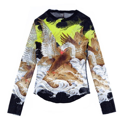 Jean Paul Gaultier Eagle Mesh Top