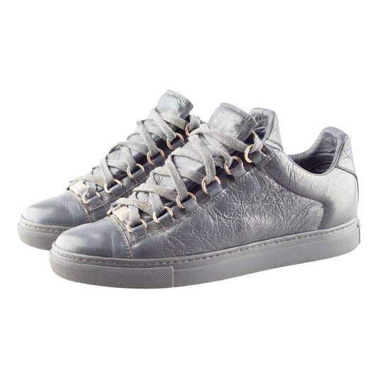 Balenciaga Arena Low Grey Leather Shoes (37 IT/ 38 EU)