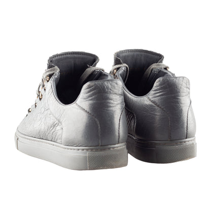 Balenciaga Arena Low Grey Leather Shoes (37 IT/ 38 EU)