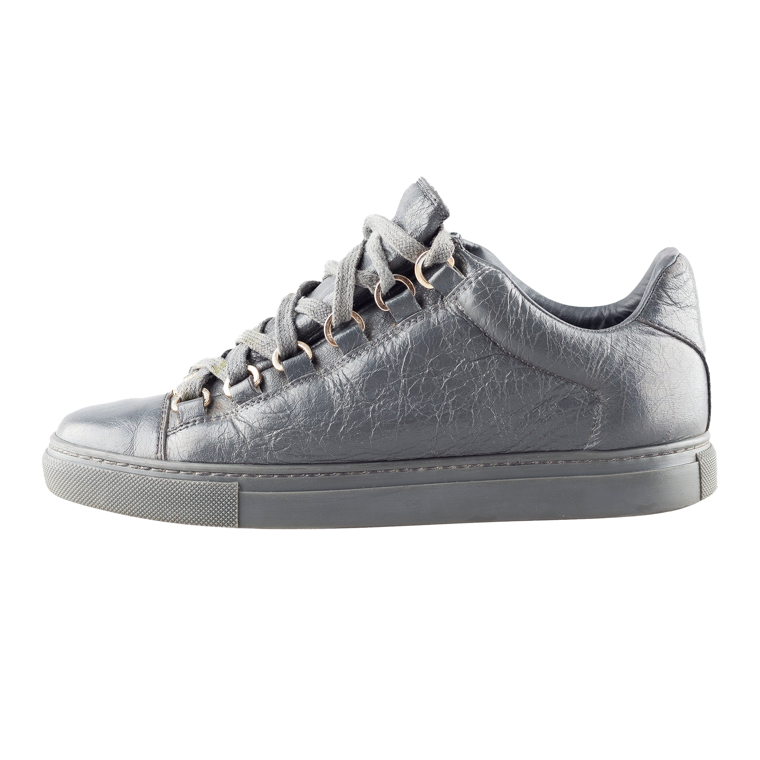 Balenciaga Arena Low Grey Leather Shoes (37 IT/ 38 EU)