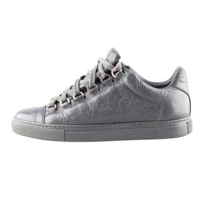 Balenciaga Arena Low Grey Leather Shoes (37 IT/ 38 EU)