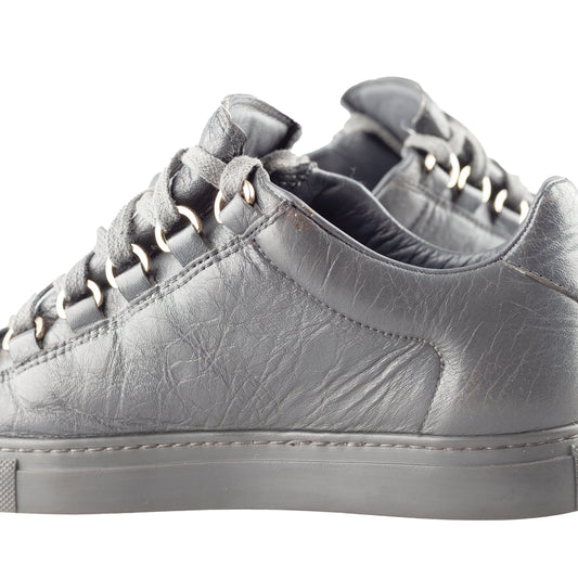 Balenciaga Arena Low Grey Leather Shoes (37 IT/ 38 EU)