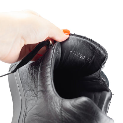 Balenciaga Arena Low Black Leather Shoes (43 IT/ 44 EU)