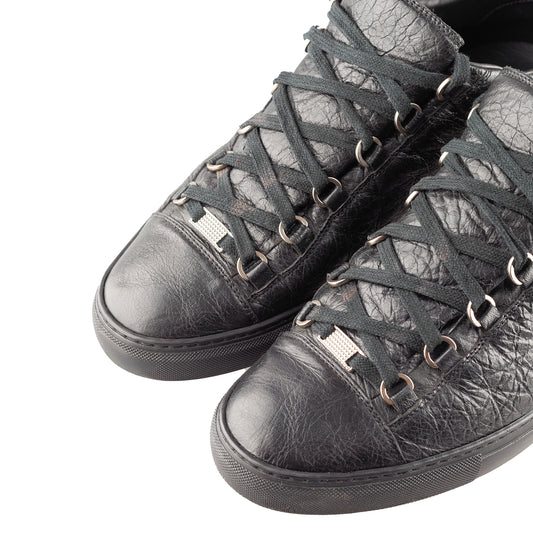 Balenciaga Arena Low Black Leather Shoes (43 IT/ 44 EU)