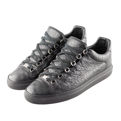 Balenciaga Arena Low Black Leather Shoes (43 IT/ 44 EU)