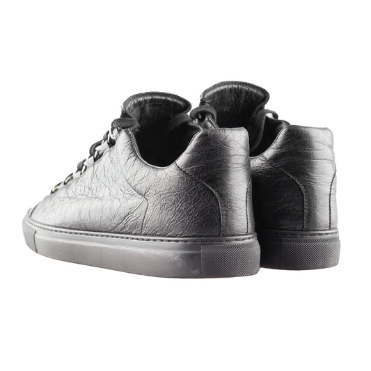 Balenciaga Arena Low Black Leather Shoes (43 IT/ 44 EU)