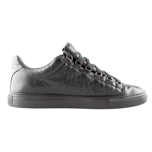 Balenciaga Arena Low Black Leather Shoes (43 IT/ 44 EU)