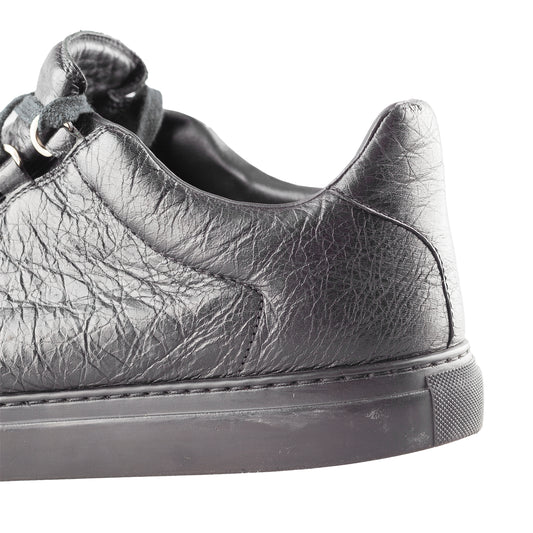 Balenciaga Arena Low Black Leather Shoes (43 IT/ 44 EU)