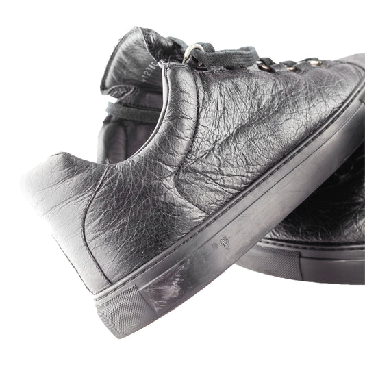 Balenciaga Arena Low Black Leather Shoes (43 IT/ 44 EU)