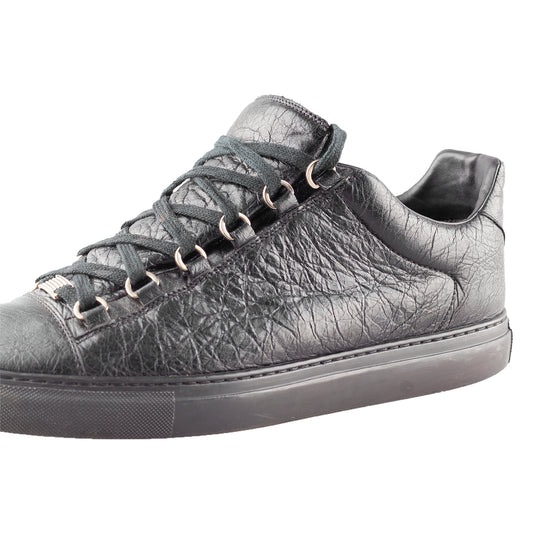 Balenciaga Arena Low Black Leather Shoes (43 IT/ 44 EU)