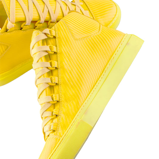 Balenciaga Arena Low Neon Yellow Leather Shoes (40 IT/ 41 EU)