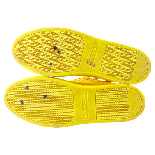 Balenciaga Arena Low Neon Yellow Leather Shoes (40 IT/ 41 EU)