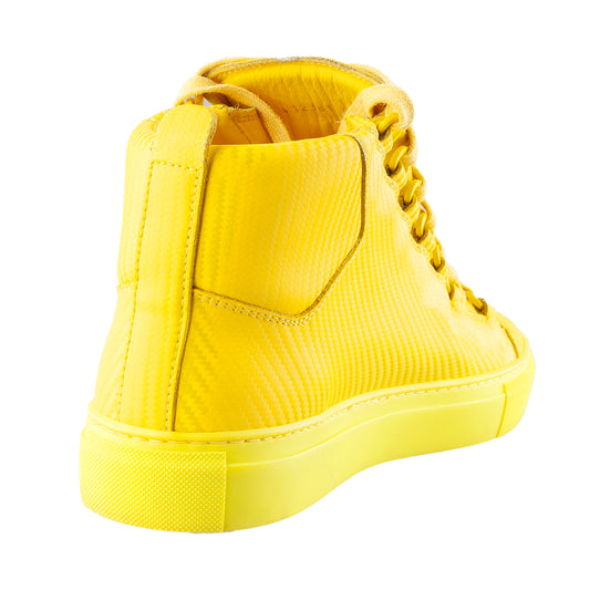 Balenciaga Arena Low Neon Yellow Leather Shoes (40 IT/ 41 EU)