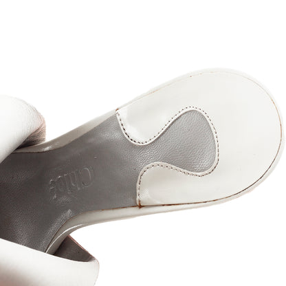 Chloé Vintage Jazz White Leather Ankle Heels (38,5 IT/39,5 EU)