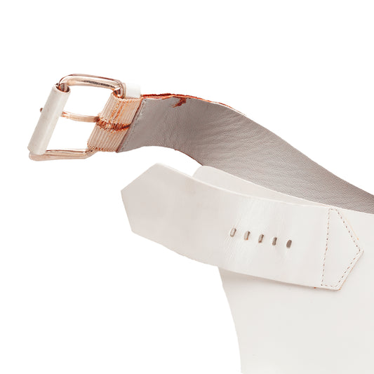 Chloé Vintage Jazz White Leather Ankle Heels (38,5 IT/39,5 EU)