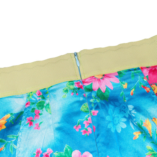 Dolce & Gabbana S/S 2005 RARE Vintage Lace Floral Blue Skirt  