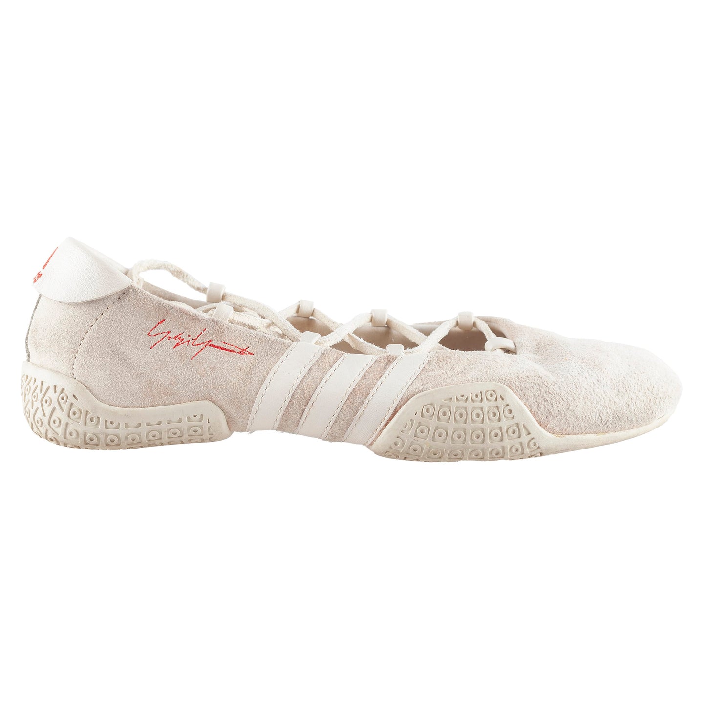 Yohji Yamamoto Adidas Beige Tied Up Ballet Flats