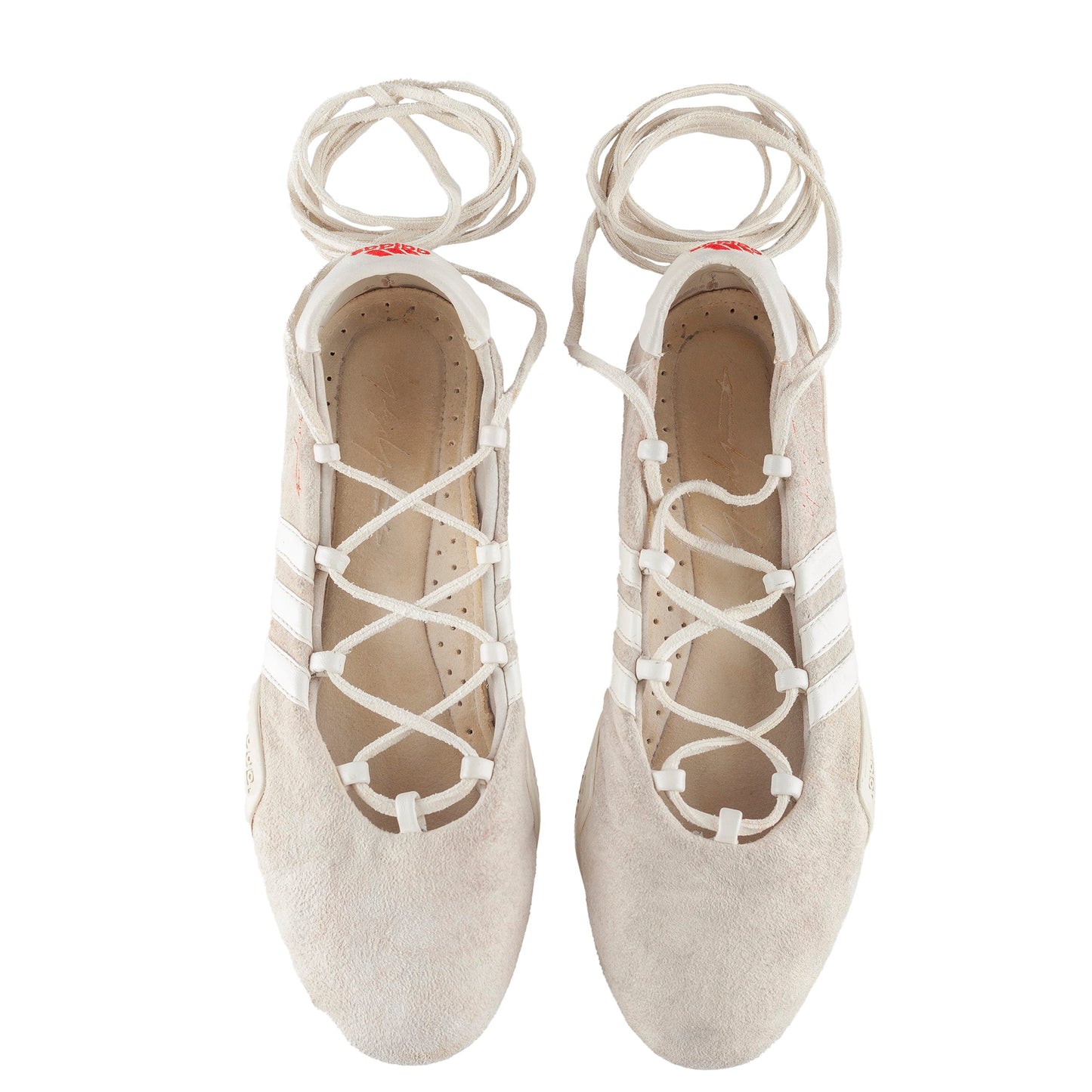 Yohji Yamamoto Adidas Beige Tied Up Ballet Flats