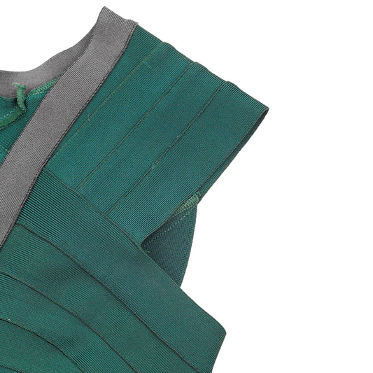 Rare Hervé Léger by Max Azria late-2000s two-tone bandage mini dress